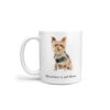 Adventure is out there Yorkshire Terrier dog mug (Illustrated collection) 1 adventure is out there dog mug yorkshire terrier handle left white