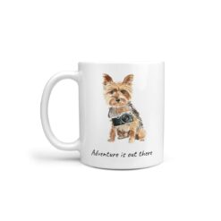 Adventure is out there Yorkshire Terrier dog mug (Illustrated collection)