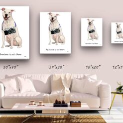 adventure is out there portrait canvas american staffordshire terrier size comparison