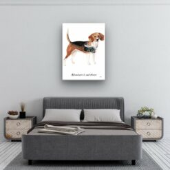 adventure is out there portrait canvas beagle 30x40 bedroom