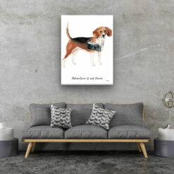 adventure is out there portrait canvas beagle 30x40 living room