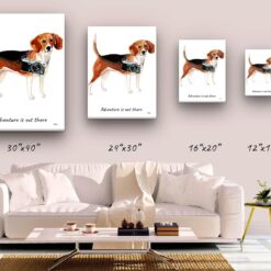 adventure is out there portrait canvas beagle size comparison