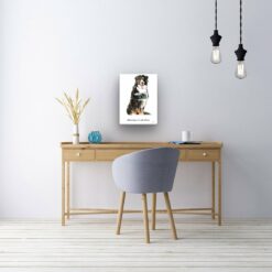 Adventure is out there Bernese Mountain Dog dog canvas print illustration. Pre-stretched wall art ready to hang 10 adventure is out there portrait canvas bernese mountain dog 12x16 office