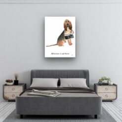 adventure is out there portrait canvas bloodhound 30x40 bedroom