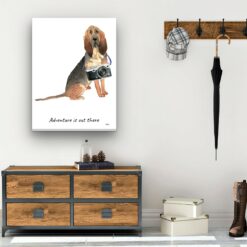 adventure is out there portrait canvas bloodhound 30x40 hall