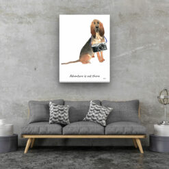 adventure is out there portrait canvas bloodhound 30x40 living room