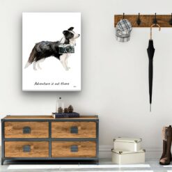 adventure is out there portrait canvas border collie 30x40 hall