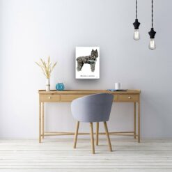 Adventure is out there Bouvier des Flandres dog canvas print illustration. Pre-stretched wall art ready to hang 8 adventure is out there portrait canvas bouvier des flandres 12x16 office