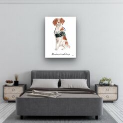 Adventure is out there Brittany dog canvas print illustration. Pre-stretched wall art ready to hang 11 Adventure is out there Brittany dog canvas print illustration. Pre-stretched wall art ready to hang - Image 4