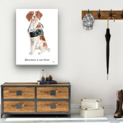 Adventure is out there Brittany dog canvas print illustration. Pre-stretched wall art ready to hang 12 Adventure is out there Brittany dog canvas print illustration. Pre-stretched wall art ready to hang - Image 5