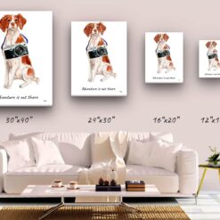 Adventure is out there Brittany dog canvas print illustration. Pre-stretched wall art ready to hang 9 Adventure is out there Brittany dog canvas print illustration. Pre-stretched wall art ready to hang - Image 2