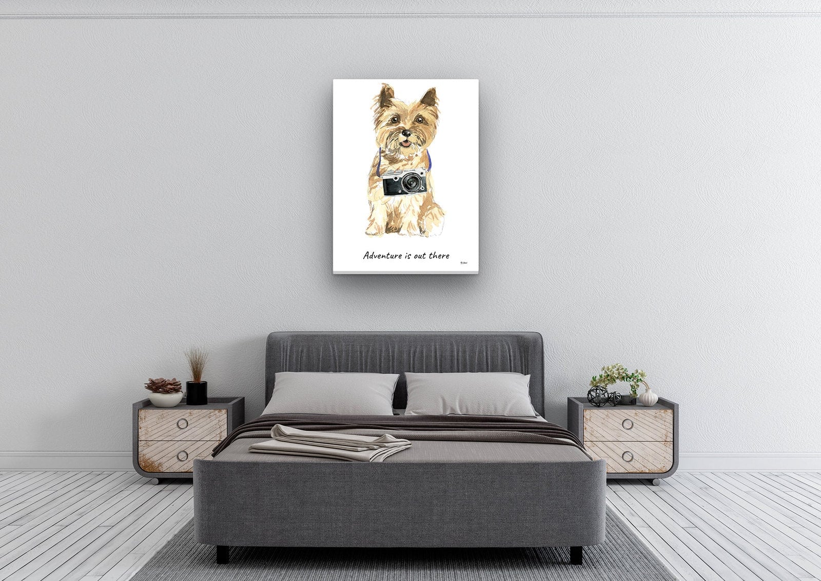 Adventure is out there Cairn Terrier dog canvas print illustration. Pre-stretched wall art ready to hang 6 Adventure is out there Cairn Terrier dog canvas print illustration. Pre-stretched wall art ready to hang - Image 4