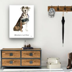 adventure is out there portrait canvas catahoula leopard dog 30x40 hall