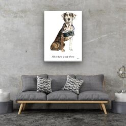 adventure is out there portrait canvas catahoula leopard dog 30x40 living room