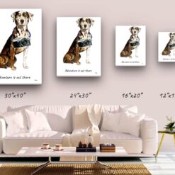adventure is out there portrait canvas catahoula leopard dog size comparison