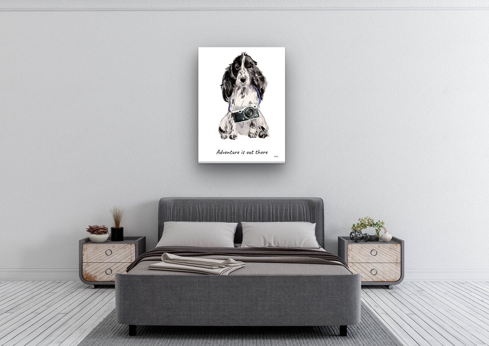 Adventure is out there Cocker Spaniel dog canvas print illustration. Pre-stretched wall art ready to hang 6 Adventure is out there Cocker Spaniel dog canvas print illustration. Pre-stretched wall art ready to hang - Image 4