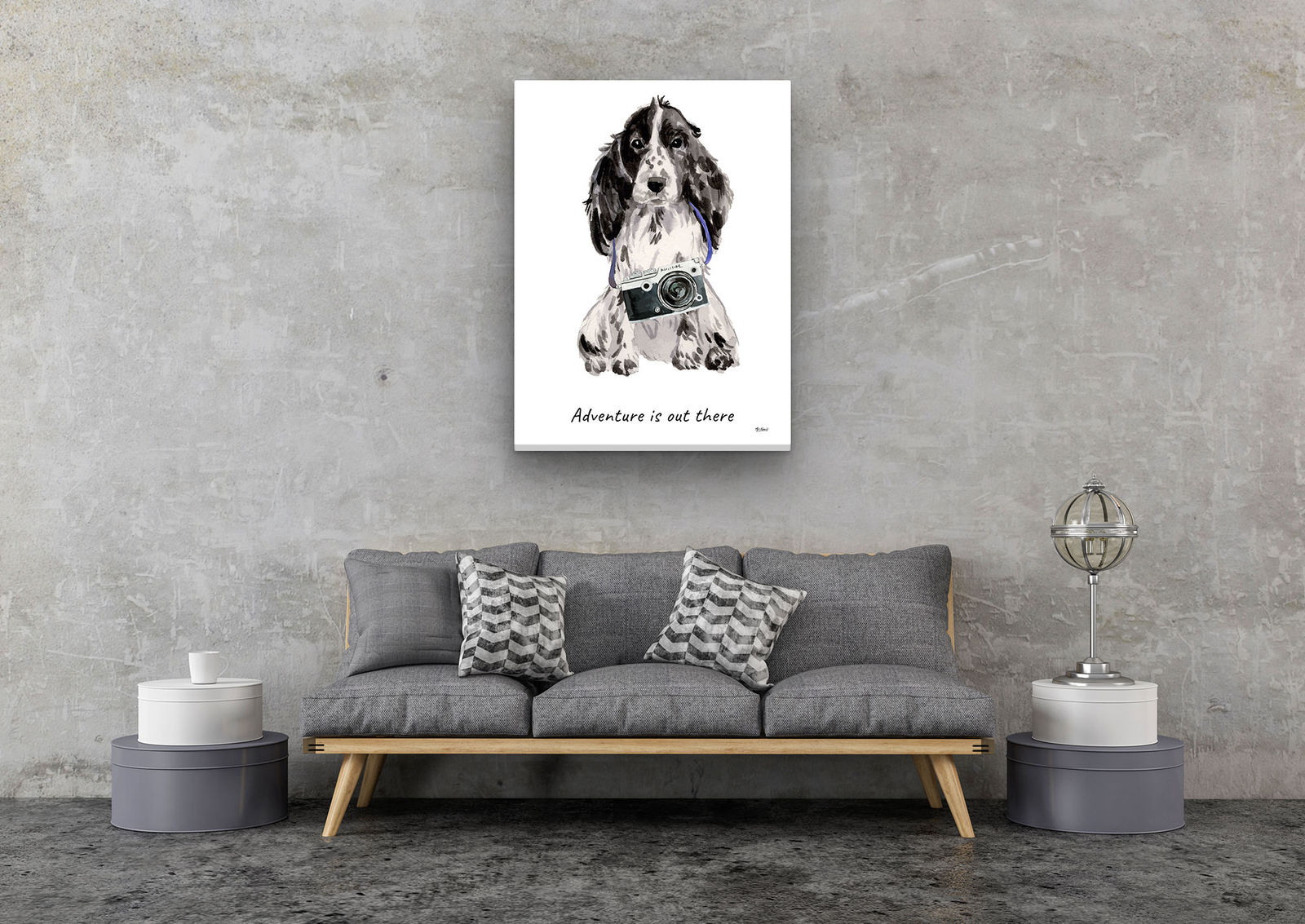 Adventure is out there Cocker Spaniel dog canvas print illustration. Pre-stretched wall art ready to hang 8 Adventure is out there Cocker Spaniel dog canvas print illustration. Pre-stretched wall art ready to hang - Image 6