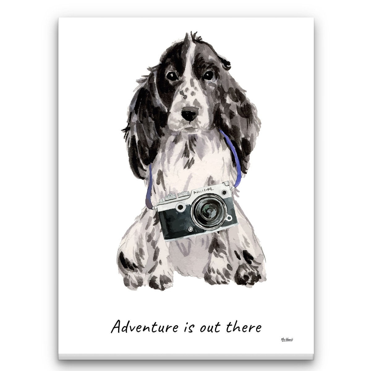 Adventure is out there Cocker Spaniel dog canvas print illustration. Pre-stretched wall art ready to hang 3 Adventure is out there Cocker Spaniel dog canvas print illustration. Pre-stretched wall art ready to hang