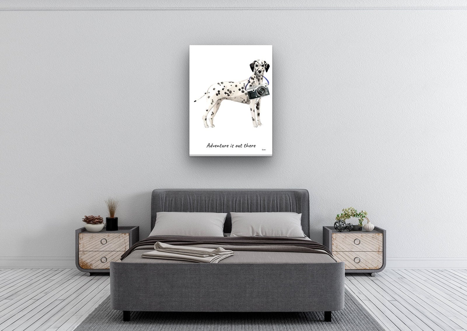 Adventure is out there Dalmatian dog canvas print illustration. Pre-stretched wall art ready to hang 6 Adventure is out there Dalmatian dog canvas print illustration. Pre-stretched wall art ready to hang - Image 4
