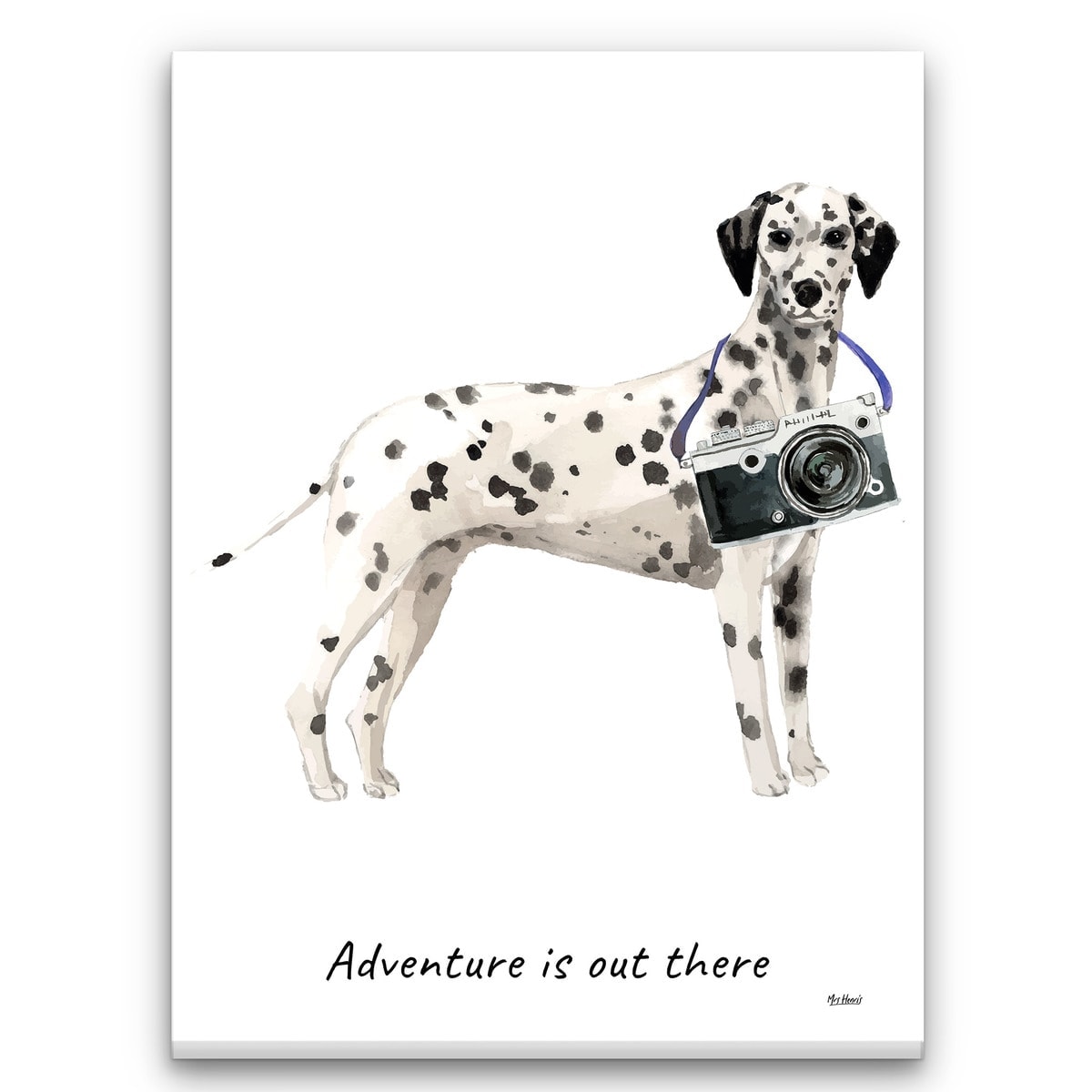 Adventure is out there Dalmatian dog canvas print illustration. Pre-stretched wall art ready to hang 3 Adventure is out there Dalmatian dog canvas print illustration. Pre-stretched wall art ready to hang