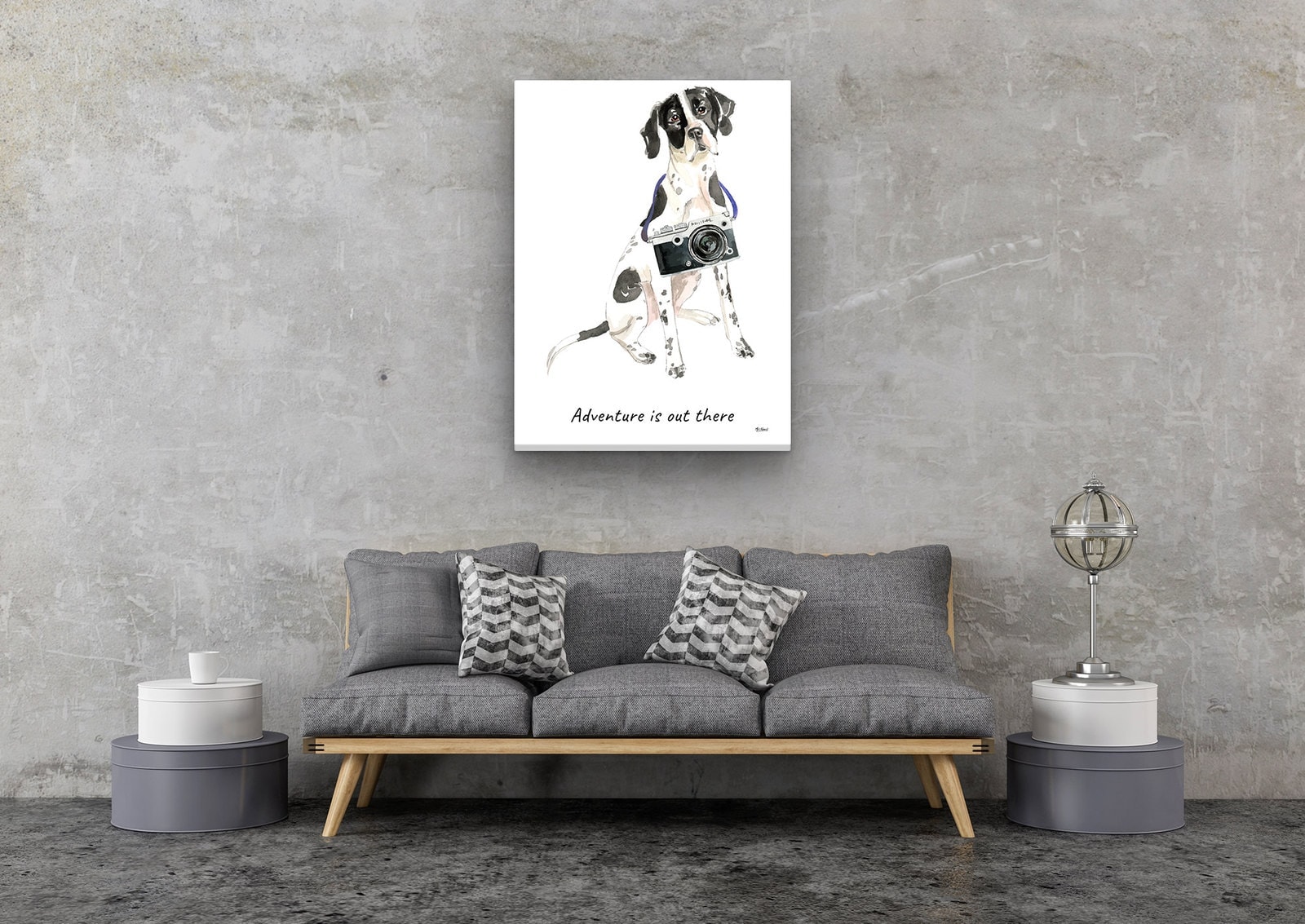 Adventure is out there English Pointer dog canvas print illustration. Pre-stretched wall art ready to hang 8 Adventure is out there English Pointer dog canvas print illustration. Pre-stretched wall art ready to hang - Image 6