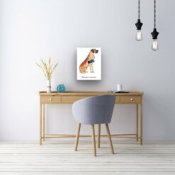 Adventure is out there Great Dane dog canvas print illustration. Pre-stretched wall art ready to hang 10 adventure is out there portrait canvas great dane 12x16 office