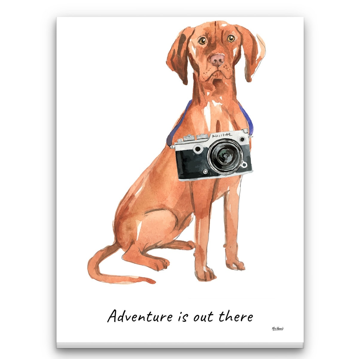 Adventure is out there Hungarian Vizsla dog canvas print illustration. Pre-stretched wall art ready to hang 3 Adventure is out there Hungarian Vizsla dog canvas print illustration. Pre-stretched wall art ready to hang