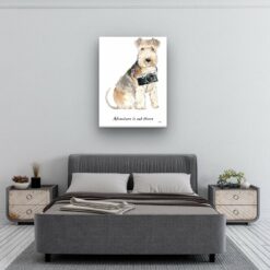 adventure is out there portrait canvas lakeland terrier 30x40 bedroom
