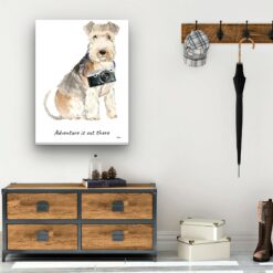 adventure is out there portrait canvas lakeland terrier 30x40 hall