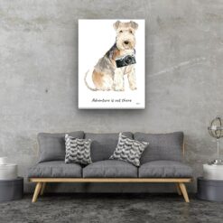 adventure is out there portrait canvas lakeland terrier 30x40 living room