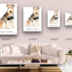 adventure is out there portrait canvas lakeland terrier size comparison
