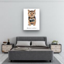 adventure is out there portrait canvas norfolk terrier 30x40 bedroom