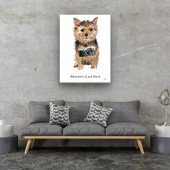 adventure is out there portrait canvas norfolk terrier 30x40 living room