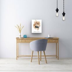 adventure is out there portrait canvas pomeranian 12x16 office