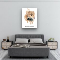 adventure is out there portrait canvas pomeranian 30x40 bedroom