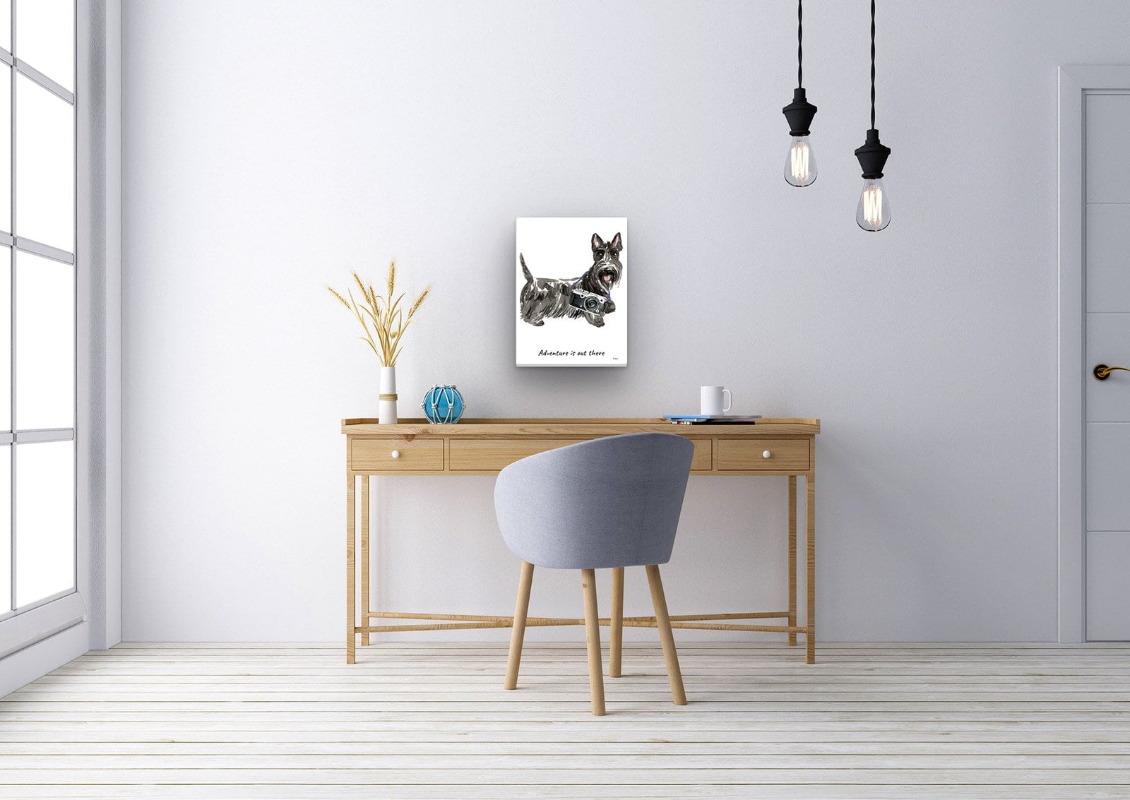 Adventure is out there Scottish Terrier dog canvas print illustration. Pre-stretched wall art ready to hang 5 Adventure is out there Scottish Terrier dog canvas print illustration. Pre-stretched wall art ready to hang - Image 3