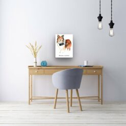 adventure is out there portrait canvas shetland sheepdog 12x16 office