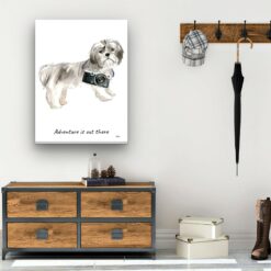 Adventure is out there Shih tzu Short hair dog canvas print illustration. Pre-stretched wall art ready to hang 12 Adventure is out there Shih tzu Short hair dog canvas print illustration. Pre-stretched wall art ready to hang - Image 5