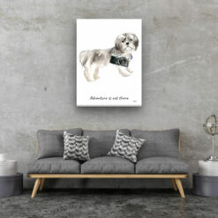 Adventure is out there Shih tzu Short hair dog canvas print illustration. Pre-stretched wall art ready to hang 13 Adventure is out there Shih tzu Short hair dog canvas print illustration. Pre-stretched wall art ready to hang - Image 6