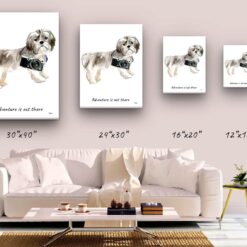 Adventure is out there Shih tzu Short hair dog canvas print illustration. Pre-stretched wall art ready to hang 9 Adventure is out there Shih tzu Short hair dog canvas print illustration. Pre-stretched wall art ready to hang - Image 2