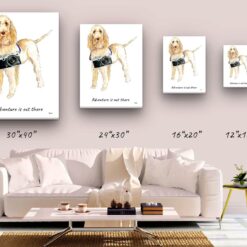 adventure is out there portrait canvas spinone italiano size comparison