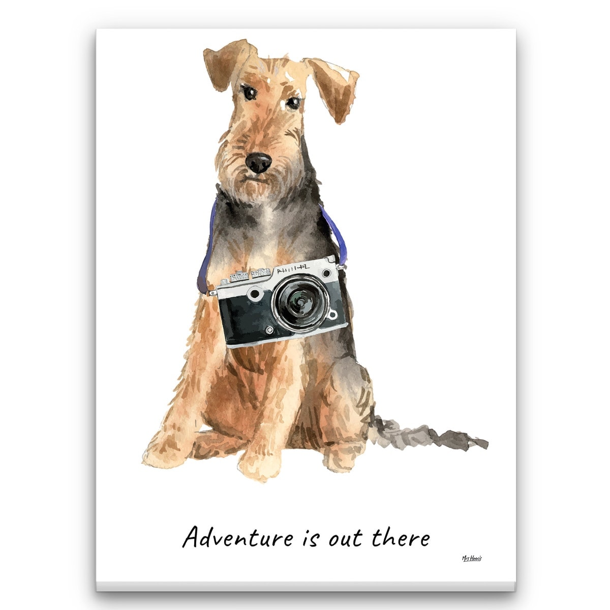 Adventure is out there Welsh Terrier dog canvas print illustration. Pre-stretched wall art ready to hang 3 Adventure is out there Welsh Terrier dog canvas print illustration. Pre-stretched wall art ready to hang