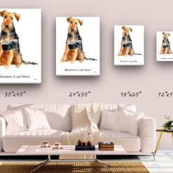 Adventure is out there Welsh Terrier dog canvas print illustration. Pre-stretched wall art ready to hang 9 Adventure is out there Welsh Terrier dog canvas print illustration. Pre-stretched wall art ready to hang - Image 2