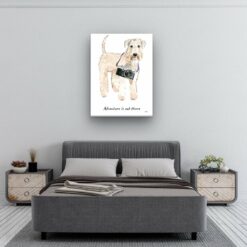 adventure is out there portrait canvas wheaten terrier 30x40 bedroom