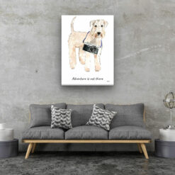 adventure is out there portrait canvas wheaten terrier 30x40 living room