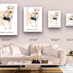 adventure is out there portrait canvas wheaten terrier size comparison