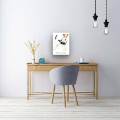 Adventure is out there Wire Haired Fox Terrier dog canvas print illustration. Pre-stretched wall art ready to hang 10 adventure is out there portrait canvas wire haired fox terrier 12x16 office