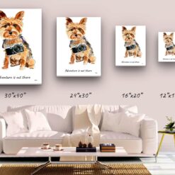 adventure is out there portrait canvas yorkshire terrier size comparison