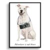 adventure is out there portrait print american staffordshire terrier front view