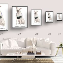 adventure is out there portrait print american staffordshire terrier size comparison
